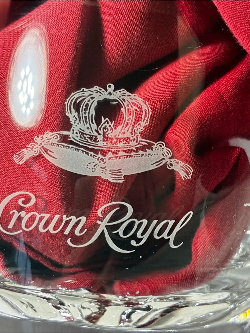 Vintage Crown Royal Whiskey Glasses Set of 4 Made in Italy Heavy Bottom Rocks Tu